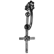 'Cross on hoop' earring for men