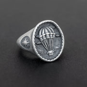Handmade 925 sterling silver 'Air balloon' ring for men Emmanuela - handcrafted for you