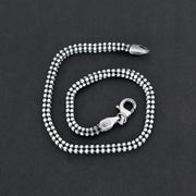 Handmade 925 sterling silver Ball chain bracelet for men Emmanuela - handcrafted for you