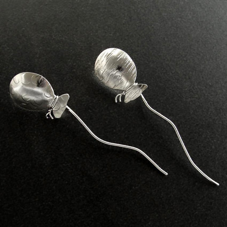 Ballon earring studs made of 925 sterling silver | Emmanuela® jewelry