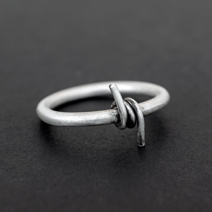 Handmade 925 sterling silver 'Barbed wire' ring for men Emmanuela - handcrafted for you