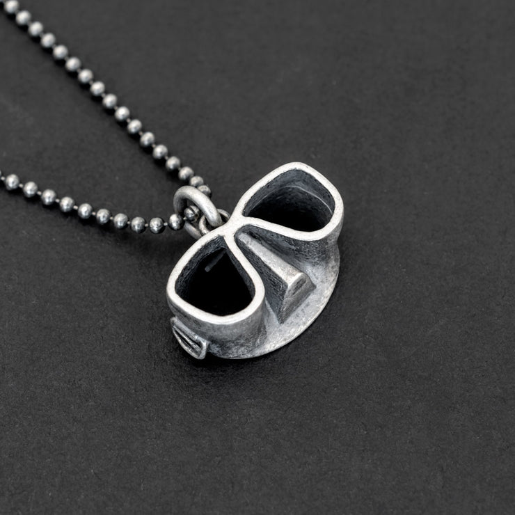 Handmade 925 sterling silver 'Diving mask' necklace for men Emmanuela - handcrafted for you