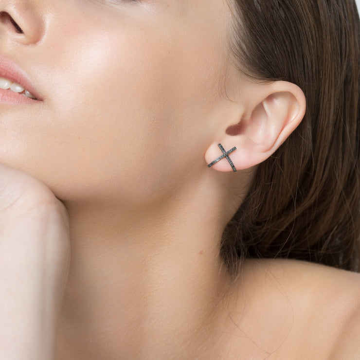 925 Sterling silver earrings | Women hard rock jewelry | Emmanuela®