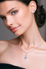 Handmade 925 sterling silver 'Rose flower' necklace Emmanuela - handcrafted for you