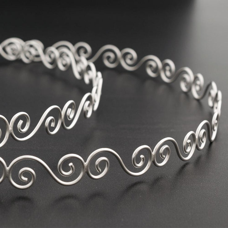 Handmade 925 sterling silver Spiral wedding crowns Emmanuela - handcrafted for you