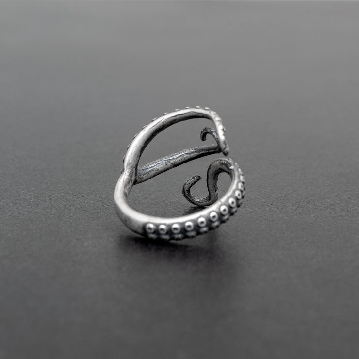Handmade 925 sterling silver 'Tentacle' ring for men Emmanuela - handcrafted for you