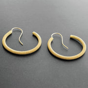Handmade 925 sterling silver Twisted wire hoop earrings Emmanuela - handcrafted for you