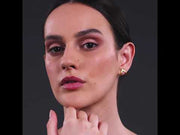 Sterling silver triangle earring studs, minimalist jewelry | Emmanuela®