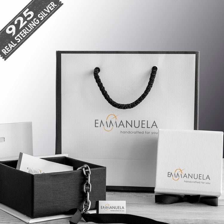 Ανδρικό βραχιόλι από πλεκτό ασήμι - Emmanuela - handcrafted for you®