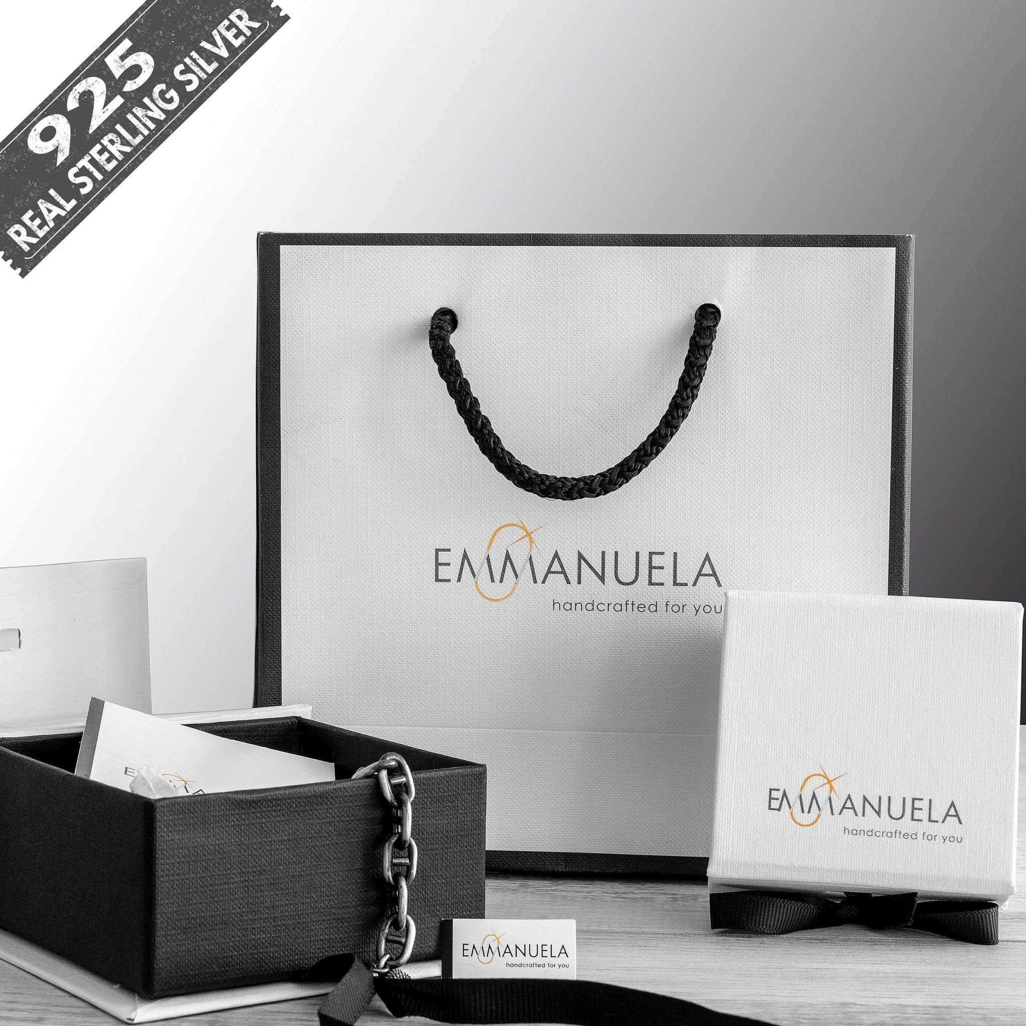 Ανδρικό βραχιόλι αλυσίδα με εξοχές - Emmanuela - handcrafted for you®