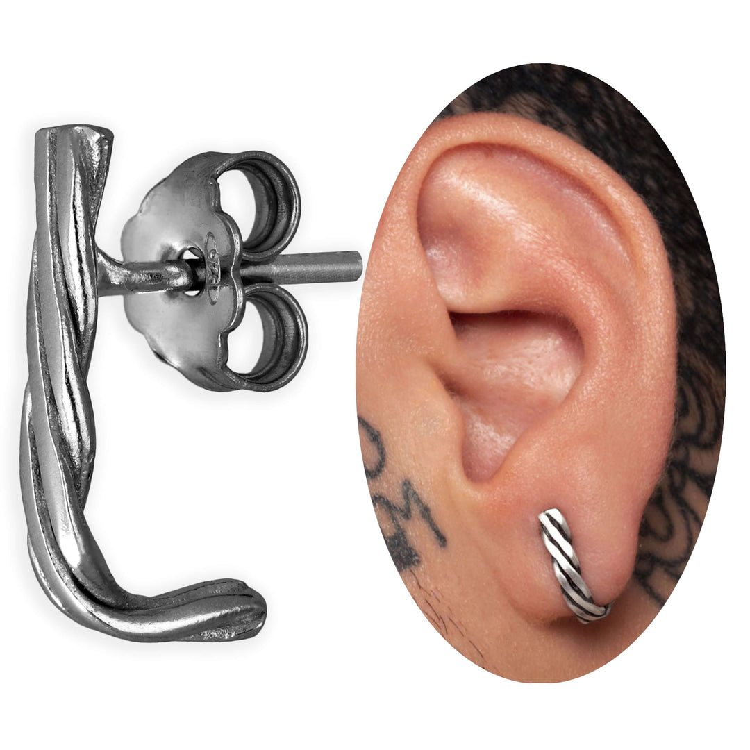 Pánský pletený náušník