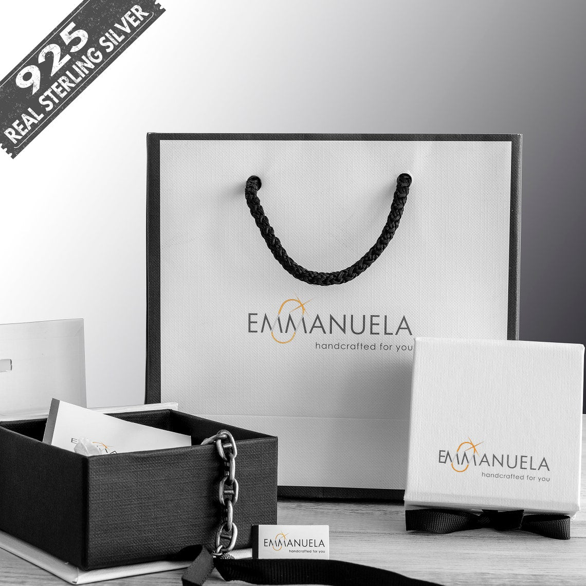 Ανδρικό σκουλαρίκι cuff τοξωτό - Emmanuela - handcrafted for you®