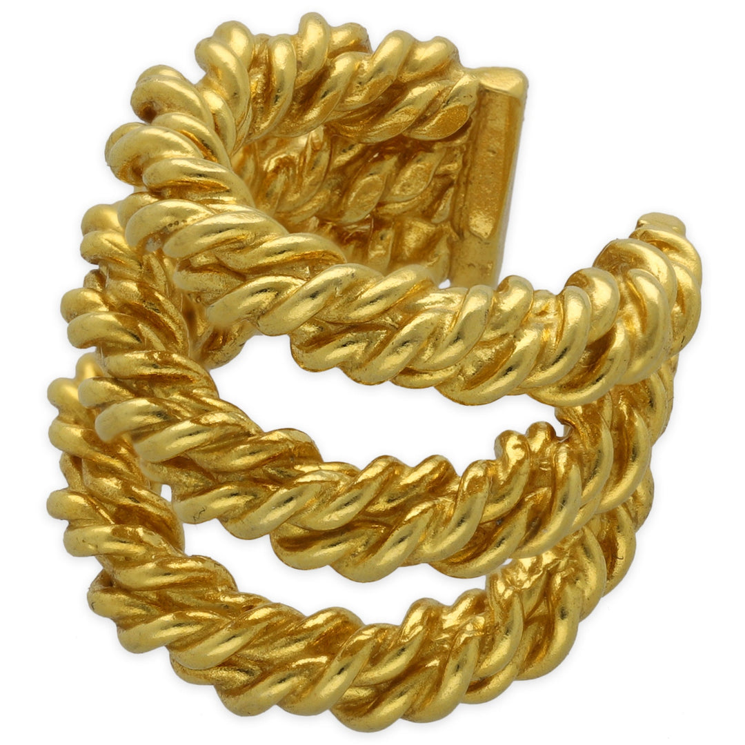 Triple cuff twisted earring