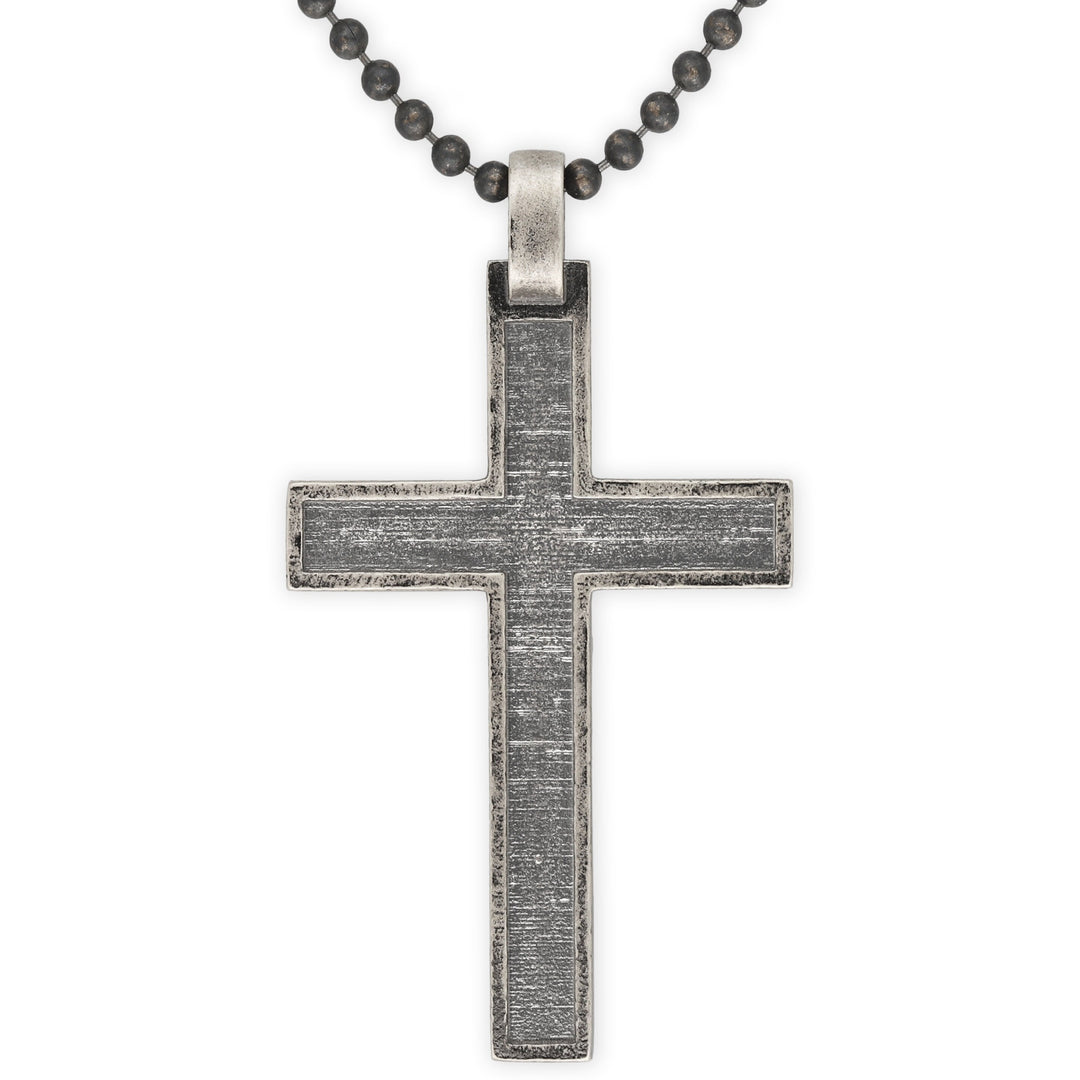 Oxidized cross pendant for men