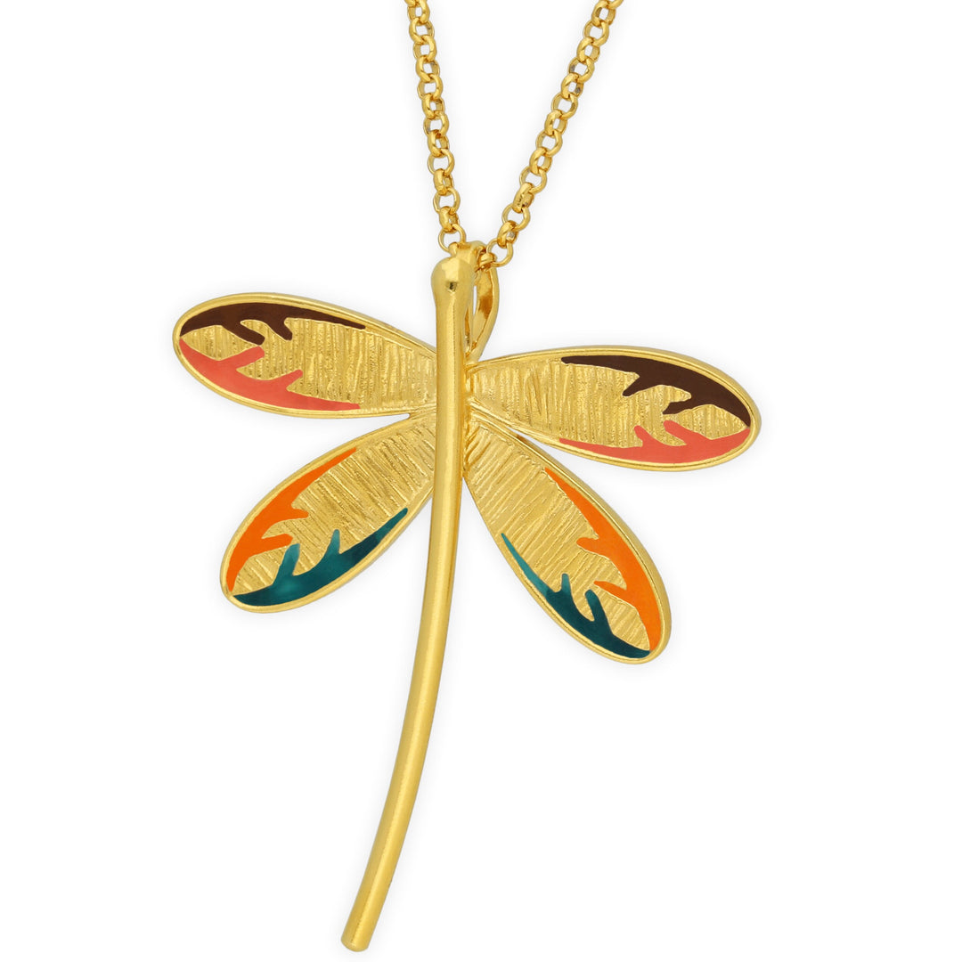 Pendant "dragonfly" with enamel