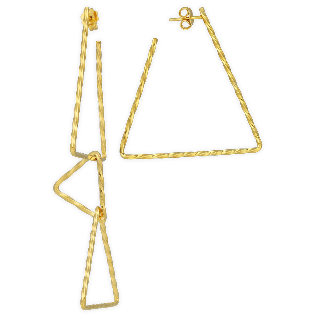 Dangling triangle earrings