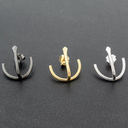 Handmade 925 sterling silver 'Anchor' earring for men Emmanuela - handcrafted for you