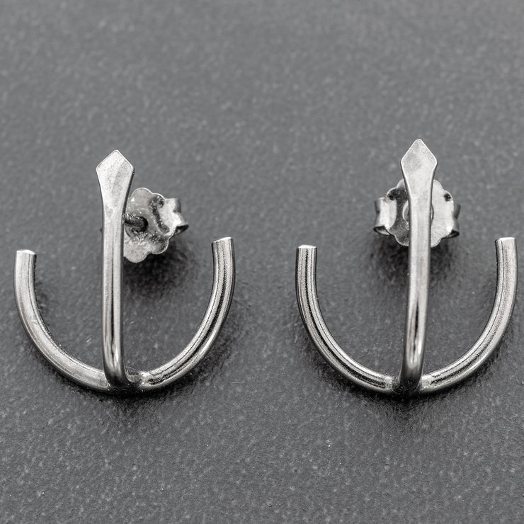 Handmade 925 sterling silver 'Anchor' earrings Emmanuela - handcrafted for you