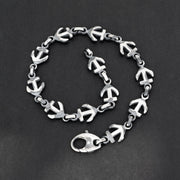 Handmade 925 sterling silver 'Anchors' bracelet for men Emmanuela - handcrafted for you