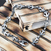 Sterling silver anchor bracelet for men | Emmanuela® nautical jewelry