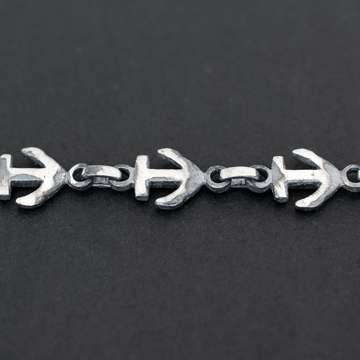Handmade 925 sterling silver 'Anchors' bracelet for men Emmanuela - handcrafted for you