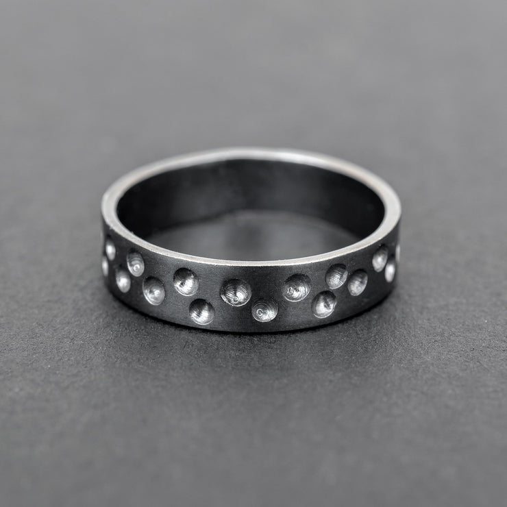 Handmade 925 sterling silver Band ring for men Emmanuela - handcrafted for you