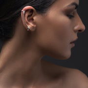 Statement earcuff earring, edgy sterling silver ear cuff | Emmanuela®