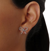 Handmade 925 sterling silver 'Bow knot' earrings Emmanuela - handcrafted for you