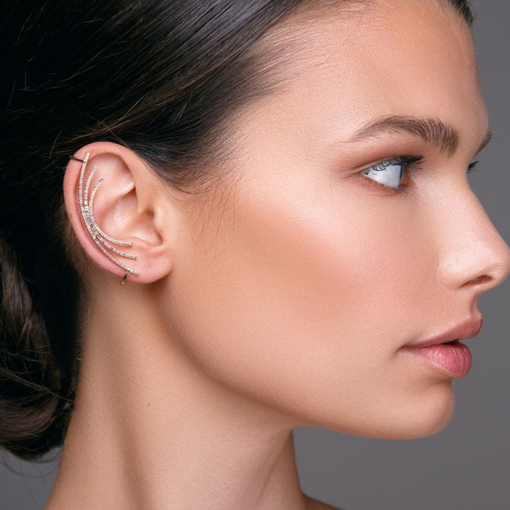 Sterling silver ear cuff earring for non pierced ears | Emmanuela®
