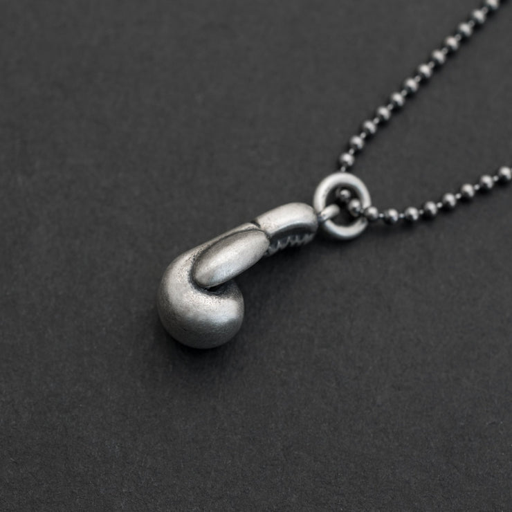 Handmade 925 sterling silver 'Boxing glove' necklace for men Emmanuela - handcrafted for you