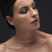 Sterling silver choker necklace, chic handmade jewelry | Emmanuela®