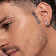 Sterling silver earring stud for men, orginal jewelry gift | Emmanuela®