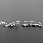 Handmade 925 sterling silver Braided wire ear climbers Emmanuela - handcrafted for you