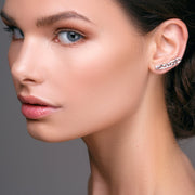 Minimalist sterling silver ear climber earrings | Emmanuela® jewelry