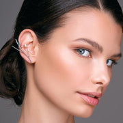 925 sterling silver branch ear cuff with a pearl | Emmanuela® earrings