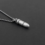 Sterling silver bullet necklace pendant, men's gifts by Emmanuela® 