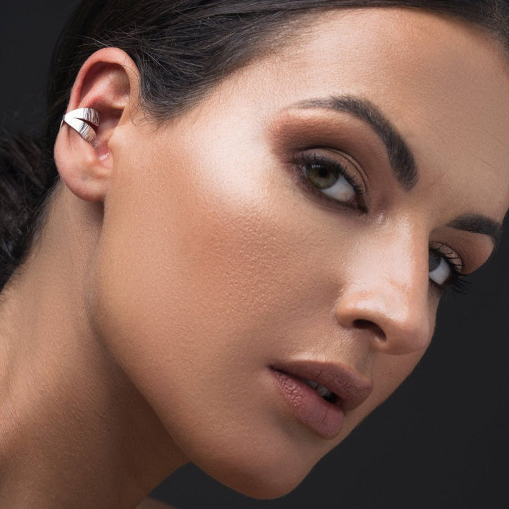 Sterling silver butterfly earcuff earring, insect jewelry | Emmanuela® 