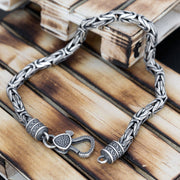 Handmade 925 sterling silver Byzantine chain bracelet for men Emmanuela - handcrafted for you