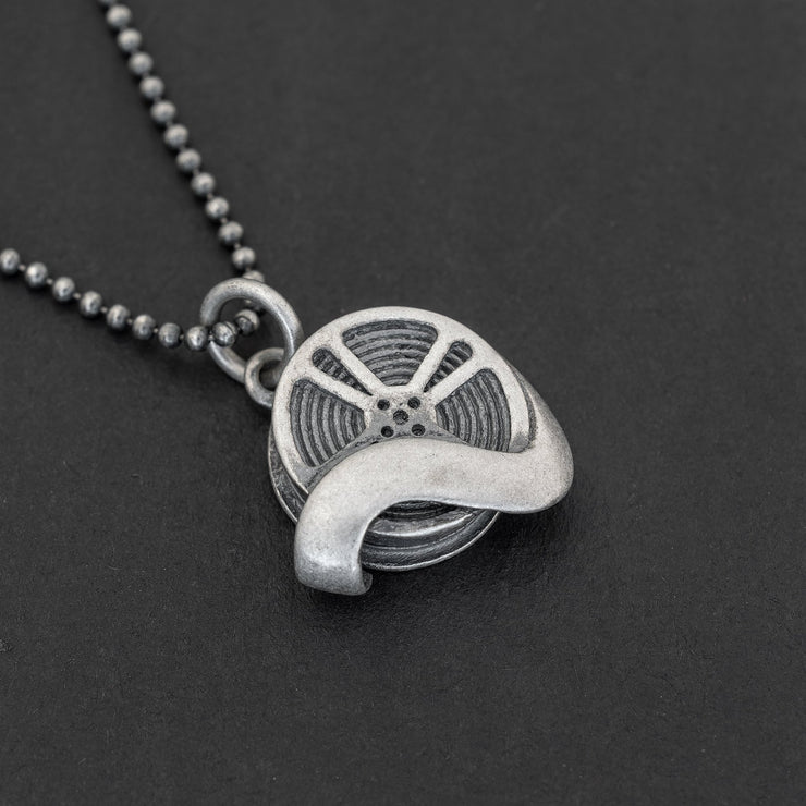 Handmade 925 sterling silver 'Cinema reel' necklace for men Emmanuela - handcrafted for you