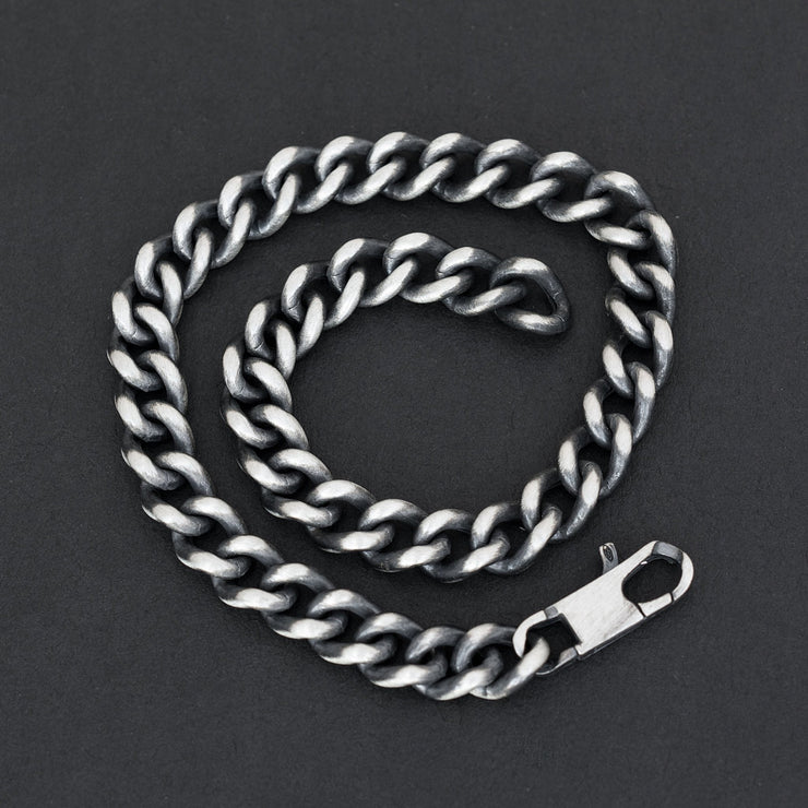 Handmade 925 sterling silver Classic chain bracelet for men Emmanuela - handcrafted for you