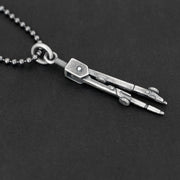 Handmade 925 sterling silver 'Compass' necklace for men Emmanuela - handcrafted for you