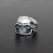 Sterling silver skull ring for men, rock & goth jewelry | Emmanuela®