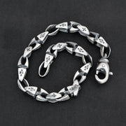 Handmade 925 sterling silver Cross chain bracelet for men Emmanuela - handcrafted for you