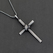 Handmade 925 sterling silver Cross necklace for men Emmanuela - handcrafted for you