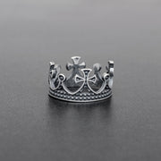 Handmade 925 sterling silver 'Crown with crosses' ring for men Emmanuela - handcrafted for you