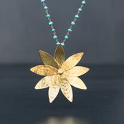 Handmade 925 sterling silver 'Daisy flower' necklace Emmanuela - handcrafted for you