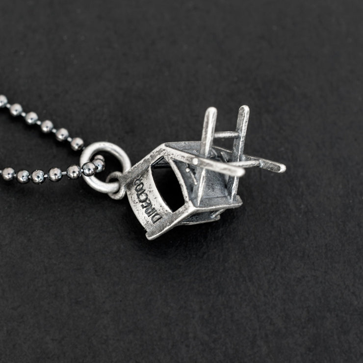 Handmade 925 sterling silver 'Director's chair & camera' necklace Emmanuela - handcrafted for you