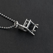 Handmade 925 sterling silver 'Director's chair' necklace Emmanuela - handcrafted for you