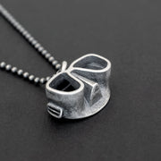 Handmade 925 sterling silver 'Diving mask' necklace for men Emmanuela - handcrafted for you
