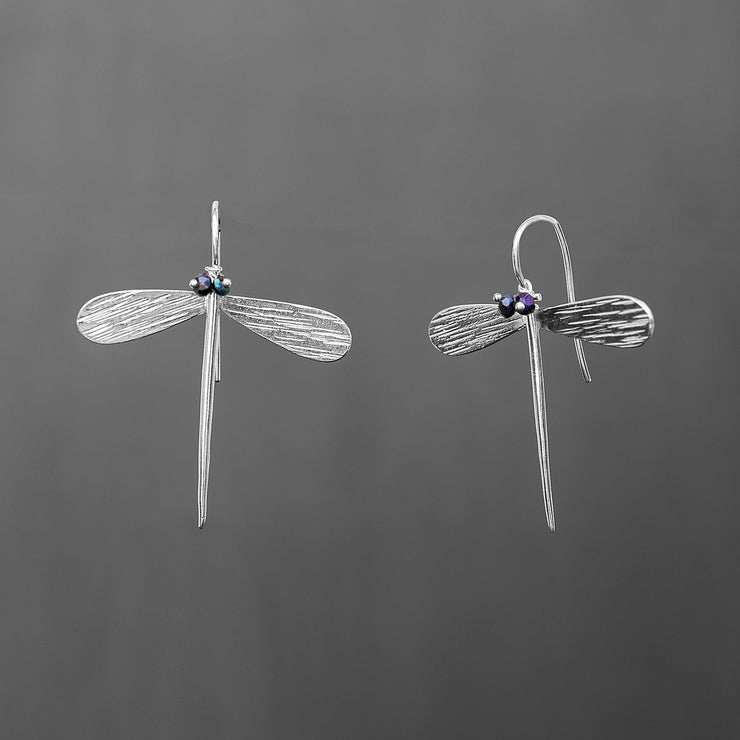 Handmade 925 sterling silver 'Dragonfly' earrings Emmanuela - handcrafted for you